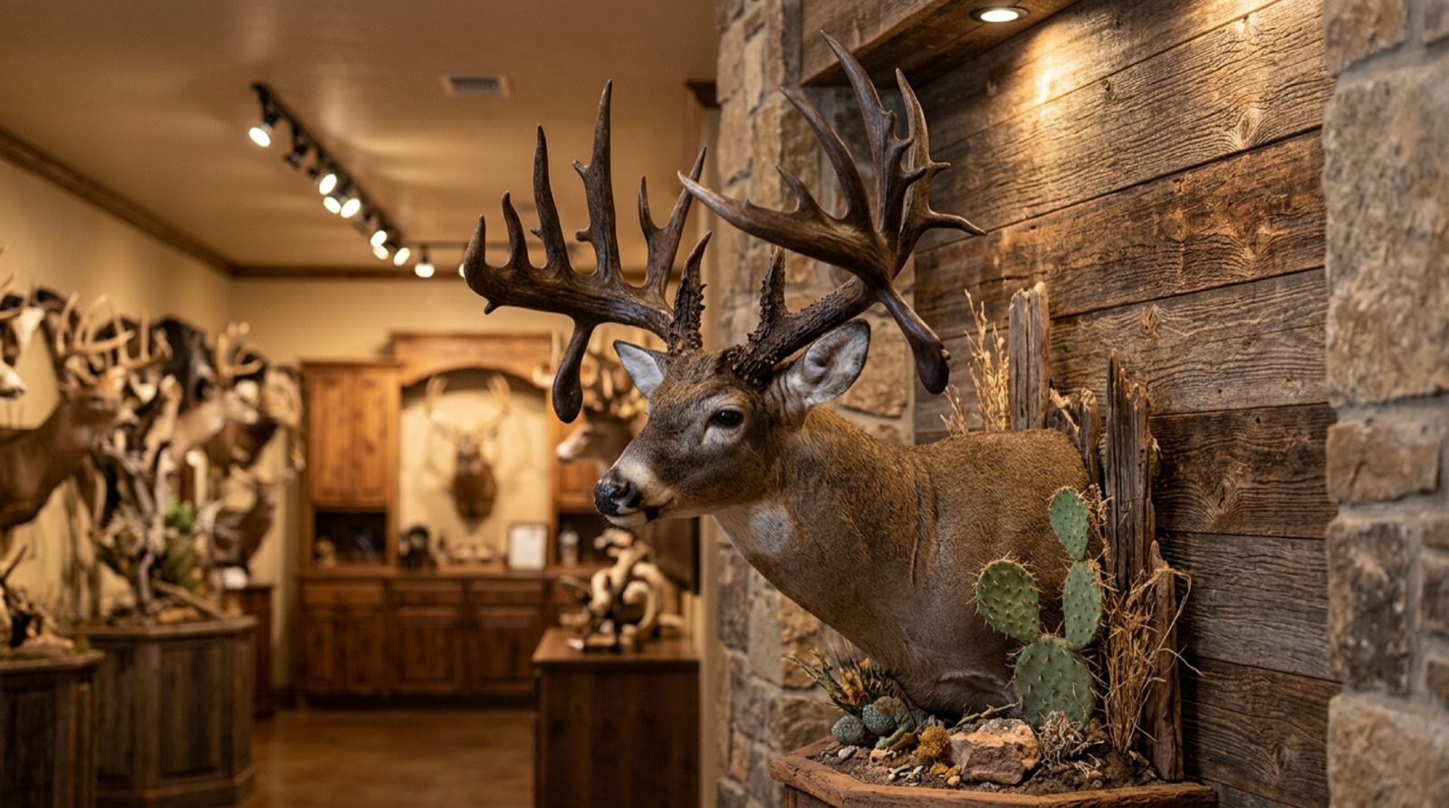 South Texas Trophy Whitetail Wall Pedestal